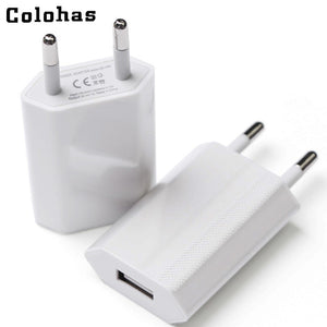 High Quality European EU Plug USB AC Travel Wall Charging Charger Power Adapter For Apple iPhone