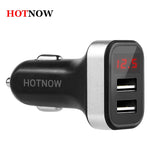 5V USB Car-Charger with LED Screen Smart Auto Car Charger Adapter all phones Car Mobile Phone chargers