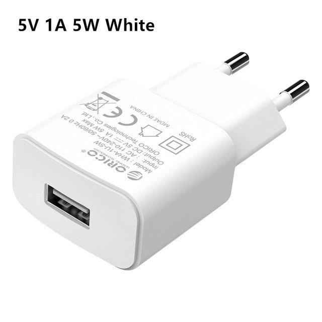 Charger 5V1A5W/5V2A10W  USB Travel Charger Portable Wall Adapter EU Plug Black/White