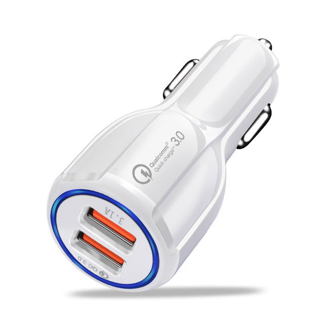 Car USB Charger Quick Charge 3.0 2.0 Mobile Phone Charger 2 Port USB Fast Car Charger for phone and tablet