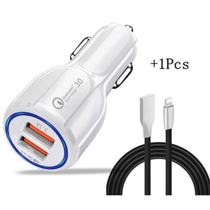 Car USB Charger Quick Charge 3.0 2.0 Mobile Phone Charger 2 Port USB Fast Car Charger for phone and tablet