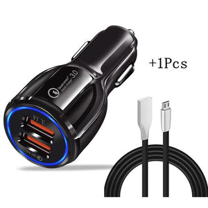 Car USB Charger Quick Charge 3.0 2.0 Mobile Phone Charger 2 Port USB Fast Car Charger for phone and tablet