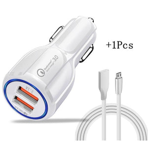 Car USB Charger Quick Charge 3.0 2.0 Mobile Phone Charger 2 Port USB Fast Car Charger for phone and tablet